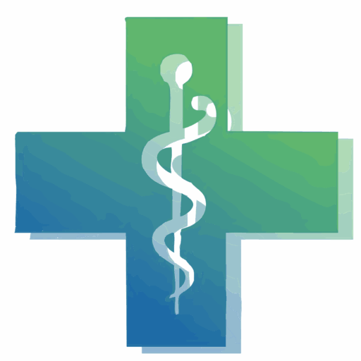 Logo professionnel de pharmacie moderne, croix verte avec symbole médical du caducée stylisé